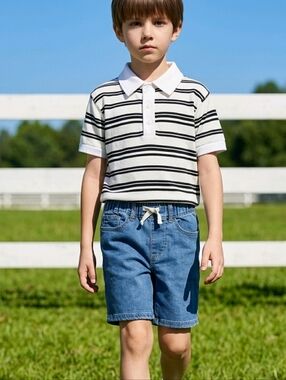 NWT Thereabouts Boys Denim Elastic Waist Jean Shorts ~sz XXS 4/5